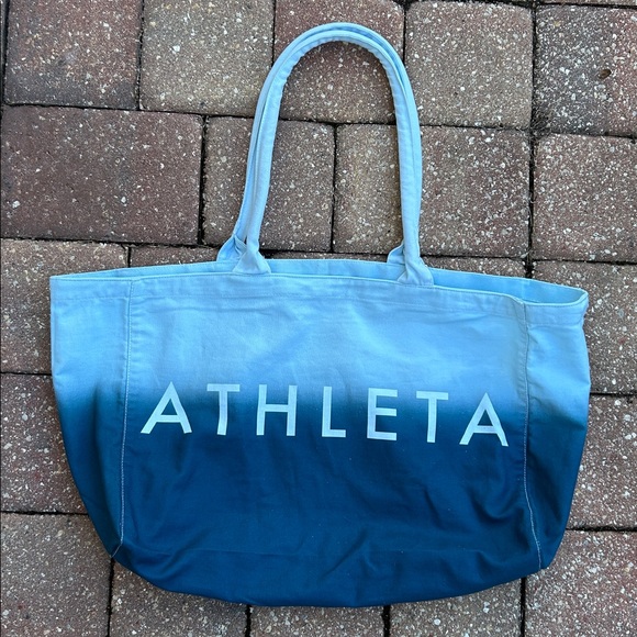 Athleta Handbags - NWOT - ATHLETA Blue Ombré Logo Tote Bag